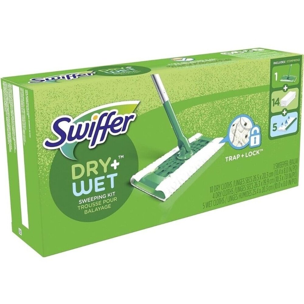 Swiffer Sweeper 2-in-1 Sweep and Mop Starter Kit,1 Mop + 19 Refills
